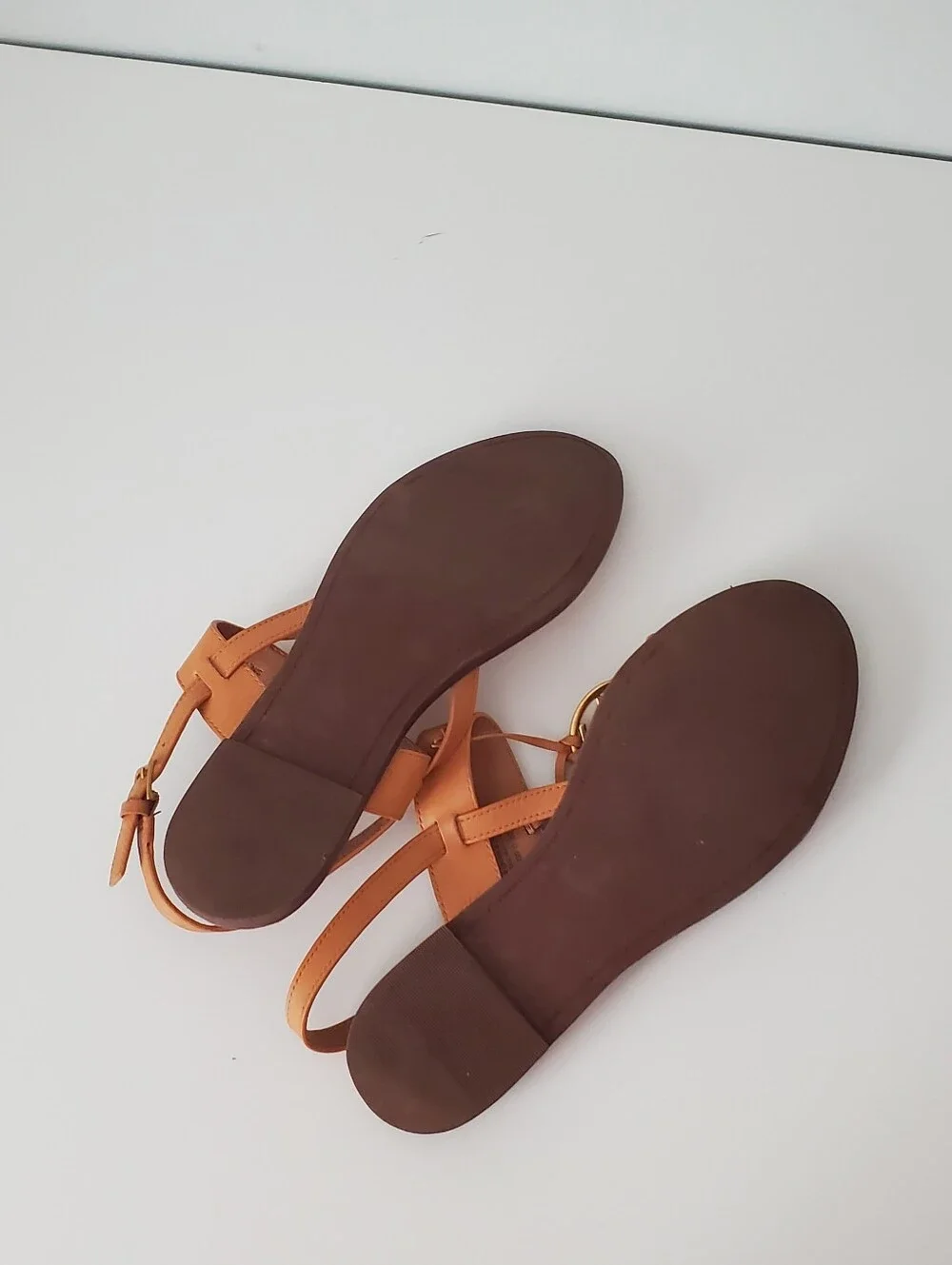 Tory Burch Leather Sandals in Tan Size 7.5